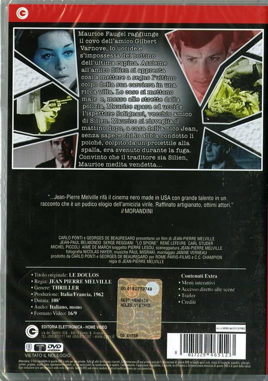 Lo spione di Jean-Pierre Melville - DVD - 2