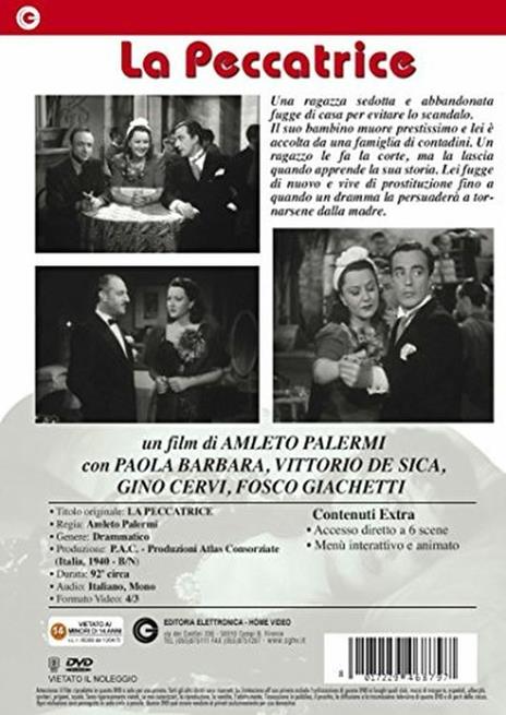 La peccatrice di Amleto Palermi - DVD - 2