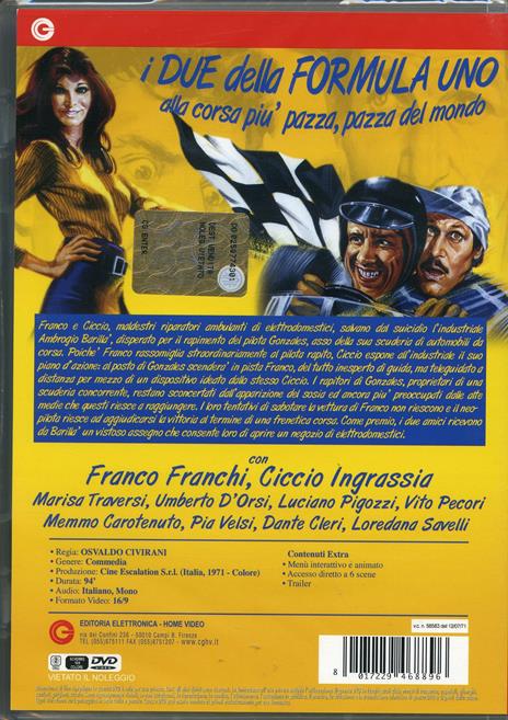 I due della Formula Uno alla corsa più pazza del mondo di Osvaldo Civirani - DVD - 2