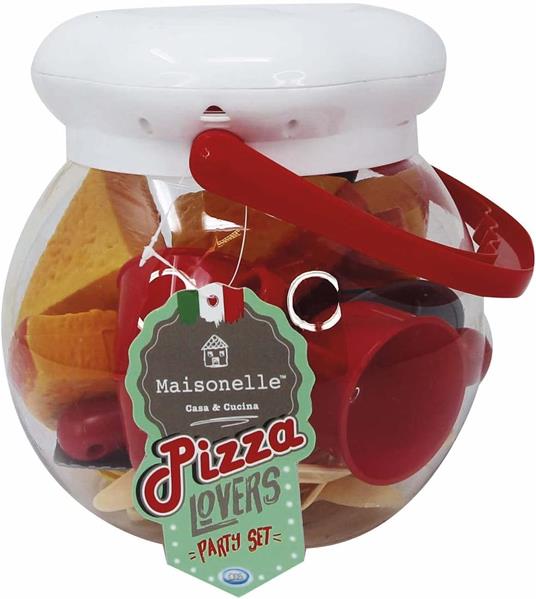 Maisonelle - Pizza Lovers Party Setconfezione tranci pizza e accessori 28  pezzi misura contenitore 19*19*20 cm