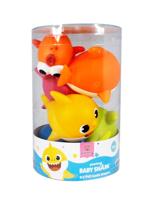 Baby Shark. Set Personaggi PVC per Bagnetto