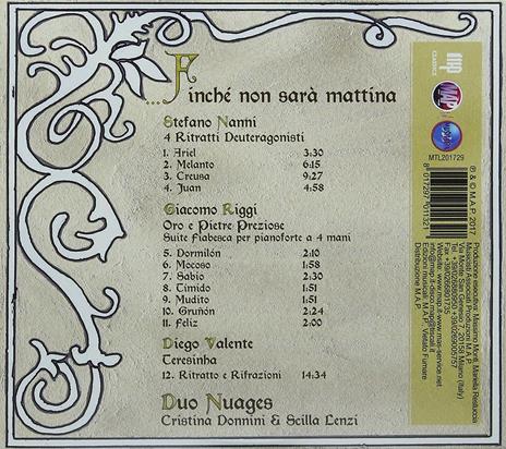 Finché non sarà mattina - CD Audio di Duo Nuages - 2