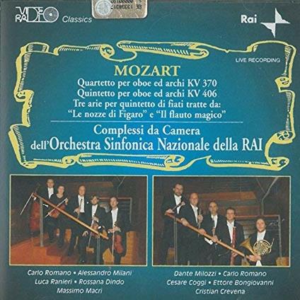 Quartetto per oboe K 370 (368b) in FA (1781) - CD Audio di Wolfgang Amadeus Mozart