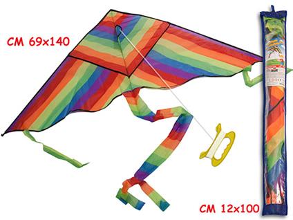 Aquilone Arcobaleno Con Una Maniglia In Sacca 140X69Cm