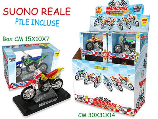 Moto Cross Suono Reale Pile Incluse 12 Pz L.Cm 13 Box Cm 15X7X11