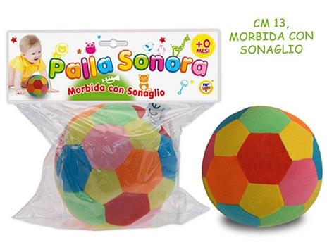 Palla Sonora Morbida Con Sonaglio 13 Cm