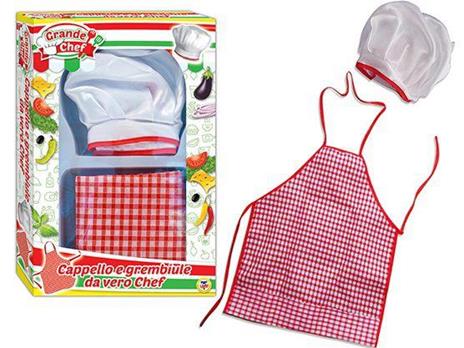 1 set grembiule da chef, cappello da chef e grembiule da cucina