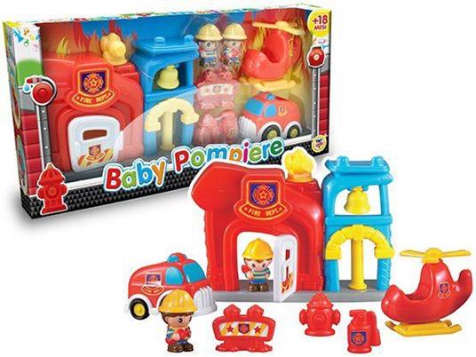 Baby Pompiere Playset Con Macchinina Ed Elicottero - 2