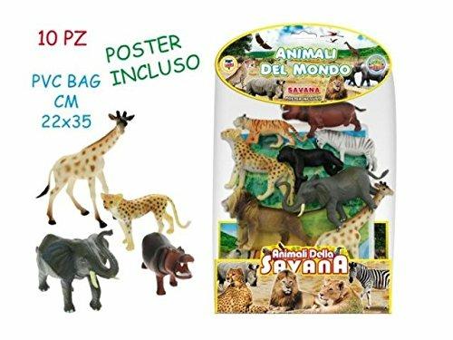 Animali Savana Con Poster 10 Pz