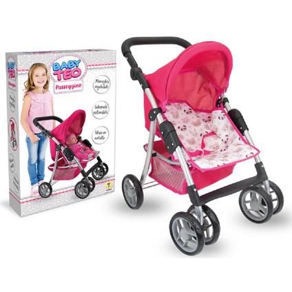 Baby Teo - Passeggino In Metallo Schienale Regolabile H 65 Cm