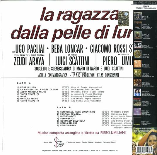 La Ragazza Dalla Pelle di Luna (Colonna sonora) - Vinile LP + CD Audio di Piero Umiliani - 2