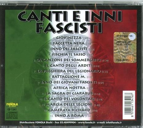 Canti e inni fascisti - CD Audio - 2