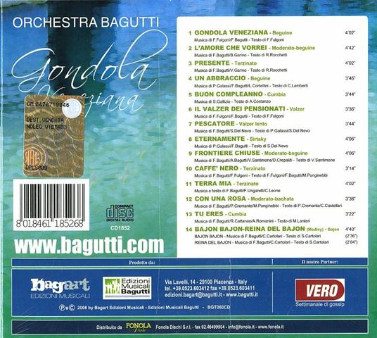 Gondola Veneziana - CD Audio di Orchestra Bagutti - 2