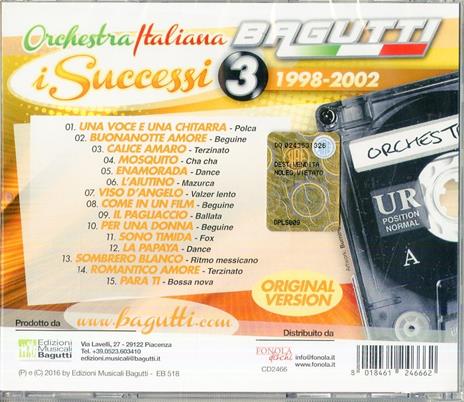 I successi vol.3 - CD Audio di Orchestra Bagutti - 2