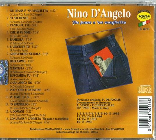 Nu jeans e 'na maglietta - Nino D'Angelo - CD | IBS