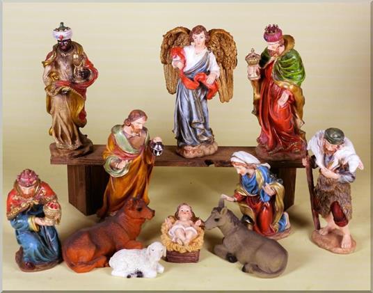 Natività In Resina 20Cm 11 Statuette Presepe Classico Tradizionale