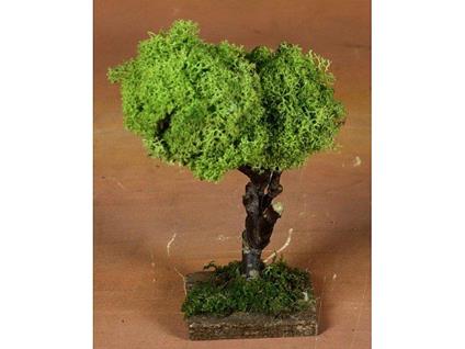 Albero Legno H.15Cm Lichene Accessori Presepe