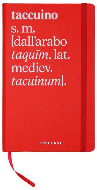 Taccuino Rosso, Bianco a Righe Grande - Treccani Definizione - Cartoleria e  scuola