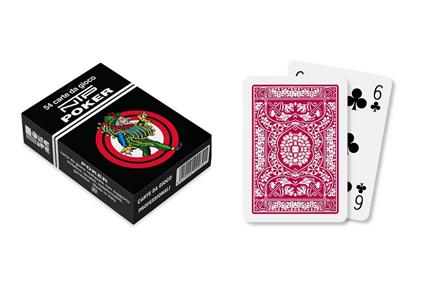 Carte Poker Floreale Ntp Pvc - Mazzo Rosso