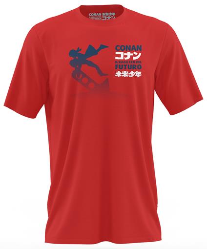 T-Shirt Unisex Tg. Xl. Conan, Il Ragazzo Del Futuro: Kiss Red