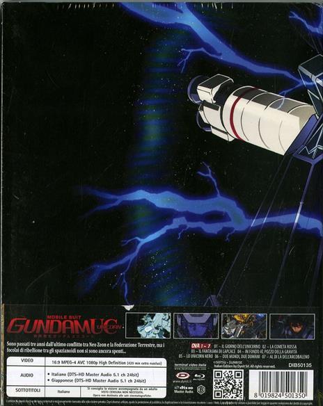 Mobile Suit Gundam Unicorn. The Complete Series 7 Ova (7 Blu-ray) di Kazuhiro Furuhashi - Blu-ray - 2