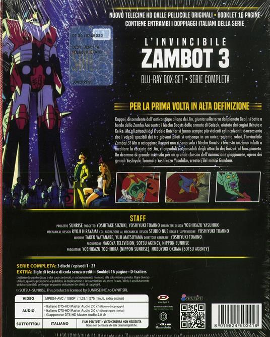 L' invincibile Zambot 3. Eps.01-23 (3 Blu-ray) di Yoshiyuki Tomino,Yoshikazu Yasuhiko - Blu-ray - 2