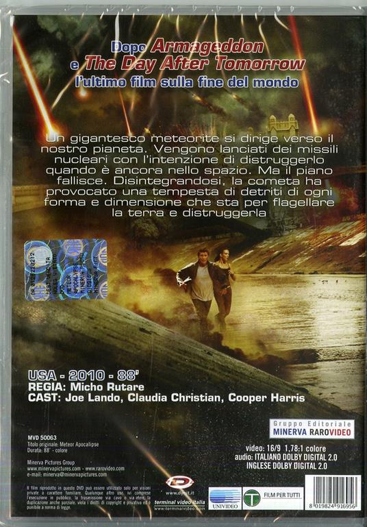 Meteor Apocalypse. Pioggia di fuoco di Micho Rutare - DVD - 2