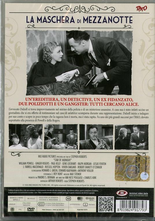 La maschera di mezzanotte di Stephen Roberts - DVD - 2