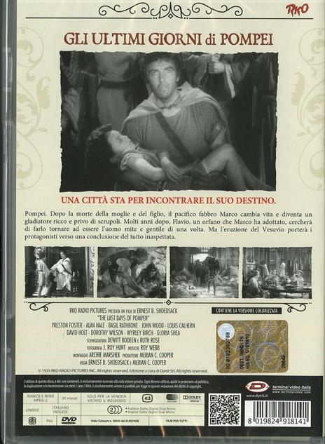 Gli ultimi giorni di Pompei di Ernest Beaumont Schoedsack - DVD - 2