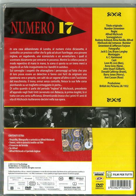 Numero diciassette (DVD) di Alfred Hitchcock - DVD - 2