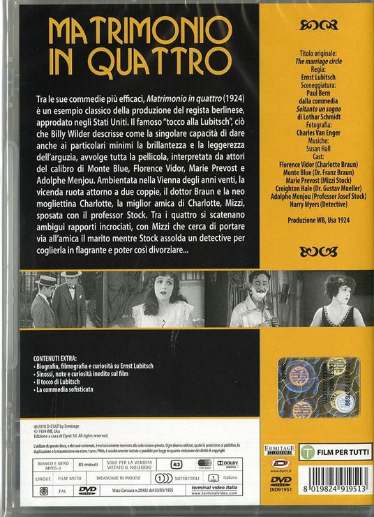 Matrimonio in quattro di Ernst Lubitsch - DVD - 2