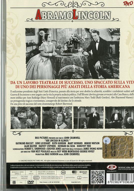 Abramo Lincoln di John Cromwell - DVD - 2
