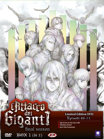L' attacco dei giganti. The Final Season Box #01 (Eps. 01-16) (Limited Edition) (3 DVD+Digipack) di Tetsuro Araki - DVD