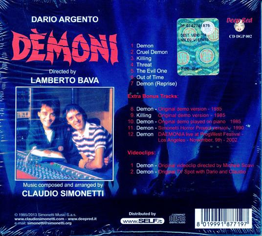 Demoni (Colonna sonora) - CD Audio di Claudio Simonetti - 2