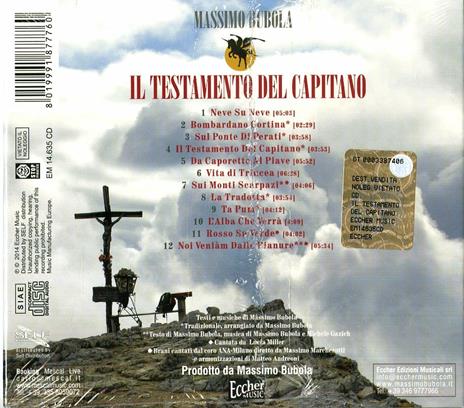 Il testamento del capitano - CD Audio di Massimo Bubola - 2