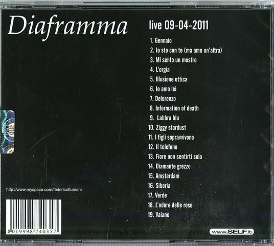 Live 09-04-2011 - CD Audio di Diaframma - 2