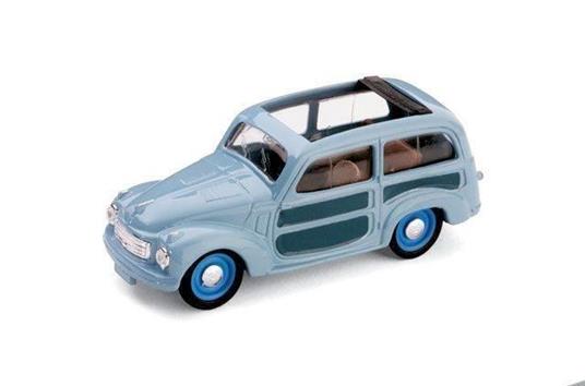 Bm0028-02 Fiat 500 C Belvedere Aperta 1951 Azzurro Cenere 1.43 Modellino Brumm