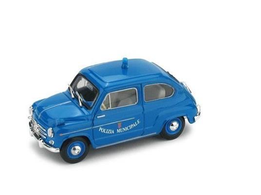 Bm0456 Fiat 600 D Poizia Municipale Roma 1960 1.43 Modellino Brumm