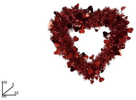 Ghirlanda A Forma Di Cuore Rosso Con Cuoricini Decorazione San Valentino  M18-50 - TrAdE Shop Traesio - Casa e Cucina | IBS