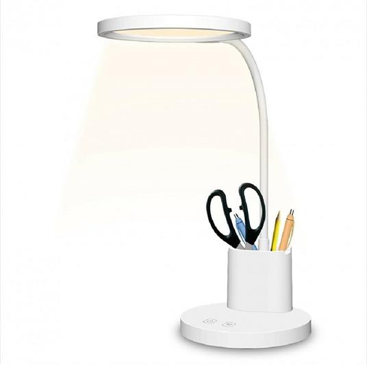 Lampada Tavolo Flesibile Led Ricaricabile Portacellulare Dimmerabile 10W Ls- Td01 - TrAdE Shop Traesio - Idee regalo