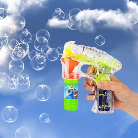 PISTOLA SPARA BOLLE DI SAPONE A BATTERIA GIOCATTOLI PER BAMBINI GADGET PER  FESTE