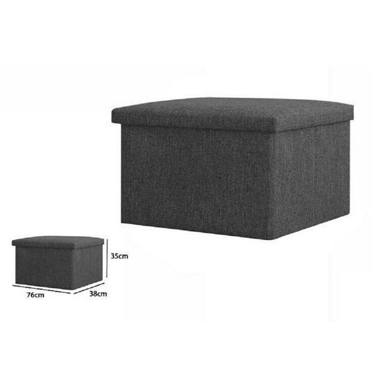 Pouff Puff Pouf Contenitore Imbottito Con Seduta In Tessuto 76 X 38 X 35Cm  69588