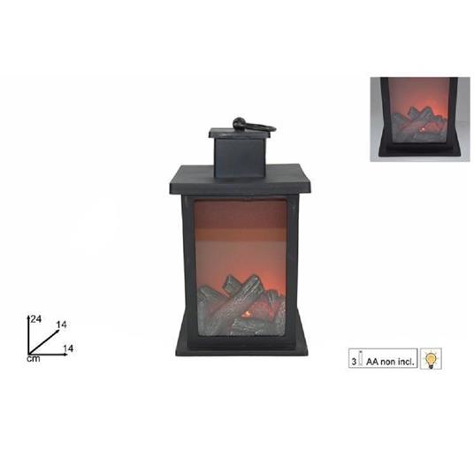 Lanterna Con Fuoco Led Batteria 14 X 24 Cm Caminetto Decorativo Natale -  TrAdE Shop Traesio - Idee regalo | IBS