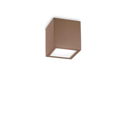 Ideal Lux Techo PL1 Small Lampada Cubo da Soffitto Plafoniera per Esterno - Coffee