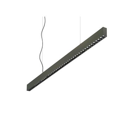 Ideal Lux Office SP Lampada LED a Sospensione Lineare con Illuminazione Diretta - Nero 3000°K LUCE CALDA