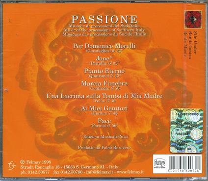 Passione - CD Audio di Banda Ionica