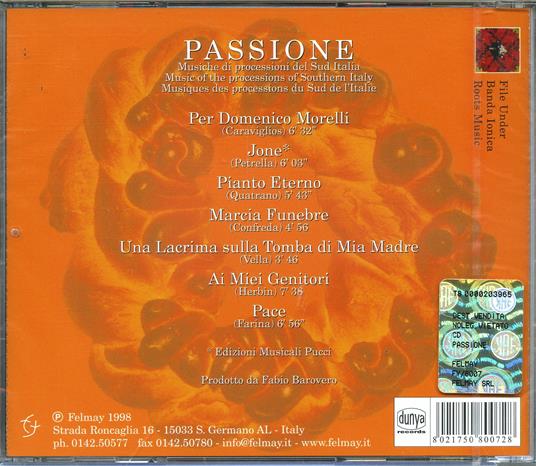 Passione - CD Audio di Banda Ionica