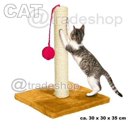 Tiragraffi In Sisal Per Unghie Gatti E Pallina Da Gioco 30 X 30 X 35 Cm