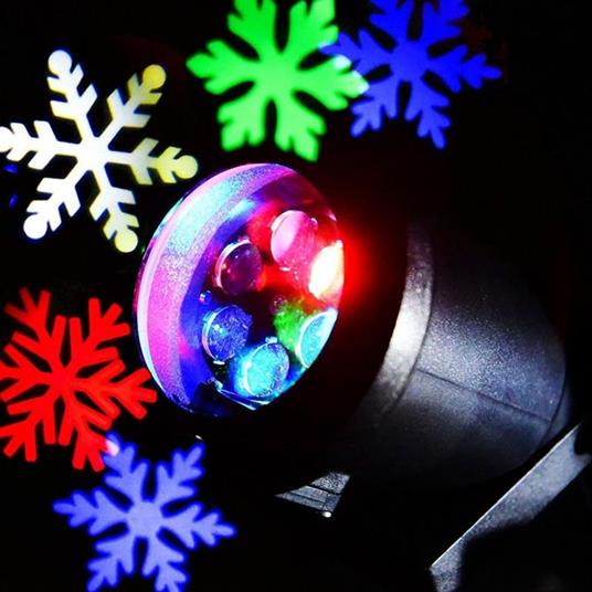 Proiettore Led Effetto Fiocchi Di Neve Colorati Rgb Addobbi Natale Per  Interno - ND - Idee regalo | IBS
