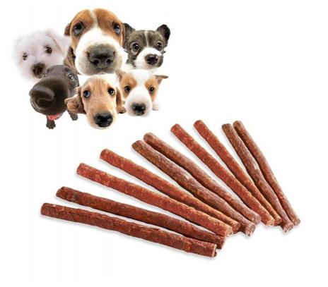 x 10 Bastoncini stick di carne essiccata cani deliziosi snacks premio  animali